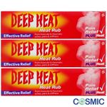 3 X DEEP HEAT Heat RUB Effective Relief from Muscular & Rheumatic, Back Pain 35g