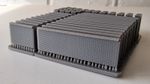 OO Gauge  Brick Walls with capping stones 1.6m 3d printed Unpainted