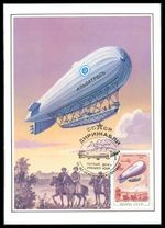 RUSSIA MK 1991 ZEPPELIN ALBATROS HORSES MAXIMUM CARD MAXIMUM CARD MC CM /m408