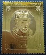 Staffa 1977 James I 23k gold foil MNH stamp