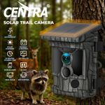 Centra Solar Trail Camera 4K 112MP Hunting Game Cam Wifi Bluetooth 64GB Card