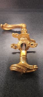 Antique french door handles knobs sets late 1900s Heavy bronze 