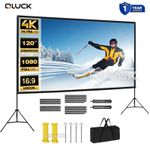 120" Projector Screen Stand Tripod Portable Home Outdoor Portable Movie 16:9 HD