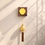 Korean Moon Jar Door Bell Wind Chime 50x190mm Copper Wood Magnet Gift Box