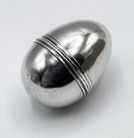 GEORGE II PERIOD SILVER NUTMEG GRATER c1745 EGG DESIGN MAKER SM