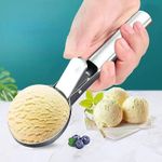 Large Stainless Steel Ice Cream Scoop with Trigger Heavy Duty Non-Stick UK