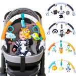 Baby Stroller Arch Toy Adjustable Hanging Sensory Activity Play Gym Bell Newborn