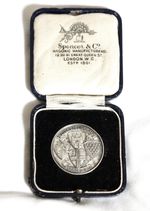 Cased Sterling Silver Motor Cycling Club Medal Trophy. London to Land's End 1933