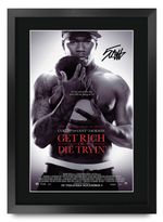 Get Rich or Die Tryin Movie Poster Signed Printed Autograph A3 Framed