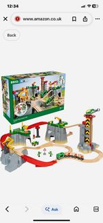 BRIO World Cargo Mountain Set 36010 Wooden Train Railway Track Playset