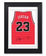 MICHAEL JORDAN CHICAGO BULLS SIGNED POSTER PRINT PHOTO AUTOGRAPH JERSEY SHIRT