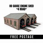 OO Gauge 1:76 Quadruple Engine Shed – Model Railway Engine Building