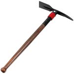 Max Outdoors Folding Pick Axe Carbon Steel Wooden Shaft Survival Camping Tools 