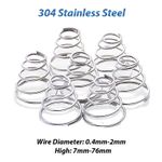 304 Stainless Steel Conical Cone Compression Spring Wire Dia 0.4-2mm High 8-30mm