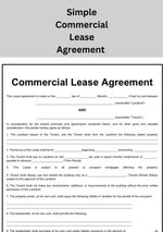 Commercial Lease Agreement New 2023 | Simple And Easy | 2 Pages Only