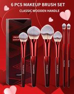 MAANGE 6 PCS Face Professional Heart Shaped Facial Makeup Brush Set, Super Soft
