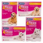 Johnsons Vet 4Fleas Tablets Flea Killer Treatment for Dogs & Puppies Fast Acting