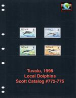 $3.55 Scott Value - 1998 TUVALU Dolphins South Pacific Ocean CV MNH NH UMM