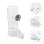 Bird Cage Automatic Water Feeder Reusable Plastic Water Dispenser White