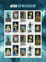 US Stamps Scott #5573-5582 5582a Sheet of 20 - Mint NH Star Wars Droids 73c ea