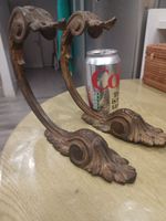 A Pair of Antique French Gilt bronze  Curtain Tie Backs Rod Hooks