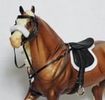 Black leather saddle bridle pad tack Traditional 1:9 scale Breyer horse NOT inc.