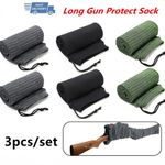 3pcs Rifle Gun Sock Sleeve Silicone Treated Hunting Tactical Shoot Protector