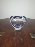 Vintage Holmegaard Akva Minuet Heart Shaped Vase Per Lutken Denmark Signed