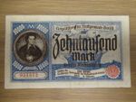 Extremely rare , Danzig , 10.000 Mark Bank note , 1923