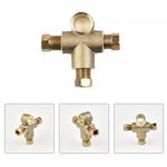 3 Way Brake T Piece Tee With 3 Male Nuts Short Union Metric M10 3 / 16 Pipe 10mm