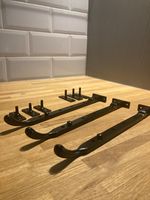 Brass Locking Window Stay, Matt Black Finish, 3 Piece