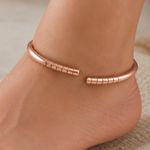 1 Pc Pure Copper Anklet for feet, Armlet for Arm, Healing Properties Adjustable