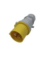 110 Volt 16 Amp Yellow IP44 Commando Plug  Building sites. 
