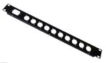 1U Rack panel 19 inch 1 IEC C13 Punched hole 10 XLR D series hole panel  