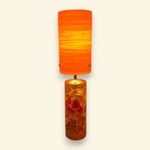 Shatterline Spun Fibreglass Lamp Shade British Made By Royale 9" x 5" Orange