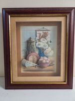 Vintage Rob Pohl 3D Decoupage Paper Tole Shadowbox Framed Art - Cheshire Cat