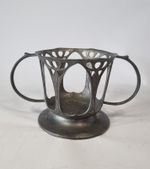 Antique Liberty Tudric Art Nouveau Pewter Glass Cup Holder No Liner