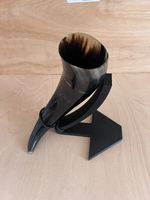 drinking horn stand, Viking ale horn holder, custom colour horn stand, 