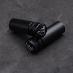 Door Lock Pins Shaka Wave Aluminium Black Pair VW T5 T5.1 T6 Caddy MK3 & others