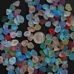 Small 20 Pieces Center Drilled Beach Sea Glass Beads Pendant For Jewelry Use 