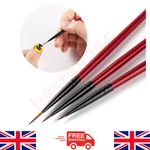3Pcs Liner Brush Fine Nail Art Set Painting Pen Drawing Line Striping Fine Thin