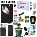 Complete Grow Tent Kit Set Up 600w Led grow light indoors hydroponics room SIZES