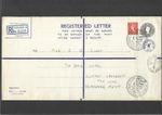 GB Stationery QEII 81/2d + 6d Registered Envelope size K H&B RP74 Used Very Rare