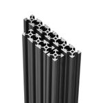 10Pcs V Slot 2020 Aluminum Extrusion 1500mm 59" Length Anodized Rail Black