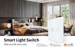 Tuya Zigbee Smart Touch Light Switch 1 2 3 Gang Modern Glass Wall Switch Alexa G