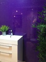 Purple Sparkle PVC Cladding Bathroom Shower Ceiling Panels Wet Wall