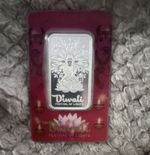 PAMP Diwali Festival of Lights 1 oz .999 Fine Silver Bar in Assay Card #5948