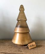Nkuku Konara Large Glass Gold Christmas Tree Freestanding Figurine KT8502