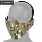 IDOGEAR Tactical Half Face Mask For OC Style Helmet Rail Airsoft Mask Military