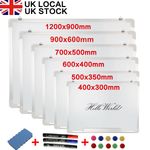 50/60/70/120cm Wide Magnetic Office Home Whiteboard White Board Notice Dry Wipe